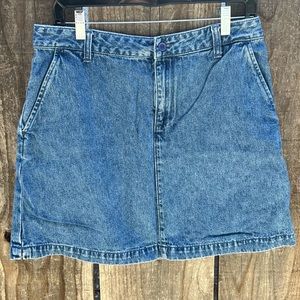 Bass vintage denim mini skirt with pockets